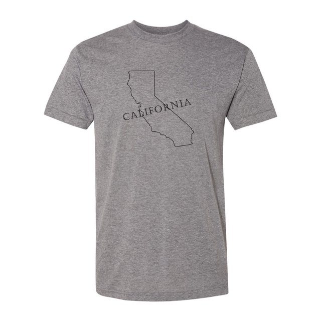 Gravity Trading Mens California State USA-Made Triblend Tee - Athletic Grey - 2X-Large
