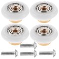 thumbnail image 1 of 4pcs Shower Door Rollers Glass Door Track Replacement Hardware, 1 of 8