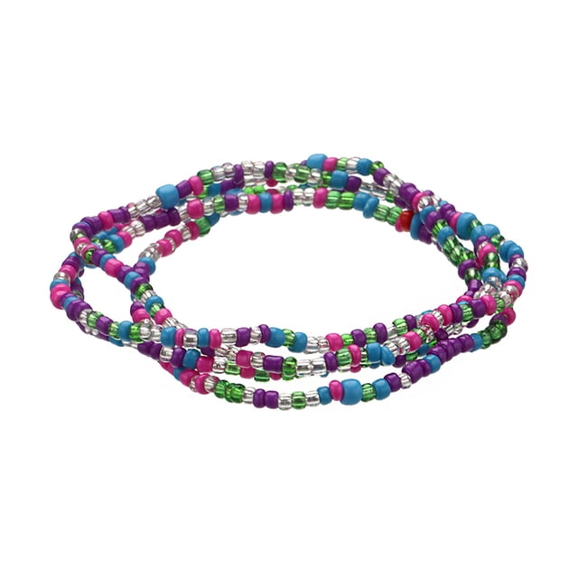 Women Waist Bead Chain Multi-layer Elastic Body Chain Belly Chain for Beach