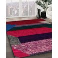 thumbnail image 2 of Ahgly Company Tapis d'Intérieur Ronds Abstraits Prune Violet Abstraits pour Aire, 6 Pieds Rond, 2 of 6