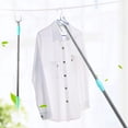 thumbnail image 2 of Tringle de Garde-Robe Rétractable avec Crochets Utilitaires, Tringle Télescopique pour Vêtements pour Rangement sur Hautes Tablettes, Aucune Échelle Requise, Outil Suspendu Réglable en Acier Inoxydable pour l'Organisation de la Maison, 2 of 8