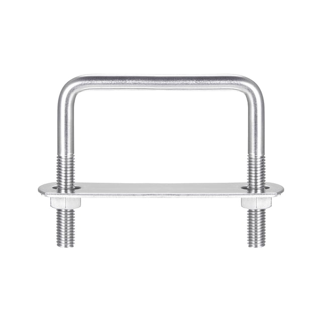 Unique Bargains Square U-Bolts 5 Sets 72mm Inner Width 70mm Length M8 304 Stainless Steel U Clamp Bolt