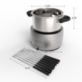 thumbnail image 2 of Classic Cuisine Ensemble de Casseroles à Fondue en Acier Inoxydable, 2 of 5