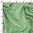 thumbnail image 2 of Soimoi Green Poly Georgette Fabric Leaf Floral Print Fabric by the Yard 42 Inch Wide, 2 of 6