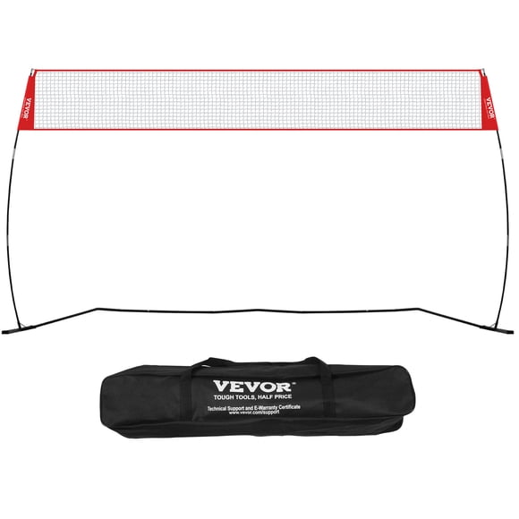 VEVOR Freestanding Volleyball Training Net for Indoor or Outdoor Use, Adjustable Height Portable Net System with Carrying Bag