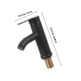 thumbnail image 2 of HEALEEP Robinets pour Lavabo de Salle de Bain Robinet à une Poignée Noir 1 Ensemble, 2 of 7