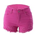 thumbnail image 4 of Birdeem Mode Femmes Poche Jeans Unis Pantalon en Denim Femme Trou Bas Shorts Décontractés, 4 of 8