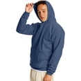 thumbnail image 2 of Hanes Chandail à Capuchon en Molleton ComfortBlend EcoSmart pour Hommes, TTG, Bleu Denim, 2 of 7