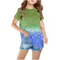 thumbnail image 1 of MeetoTime T-Shirt Graphique à Manches Courtes pour Enfants Tee Décontracté à Col Rond Haut pour Bébés Garçons Filles 3-12 Ans, 1 of 4