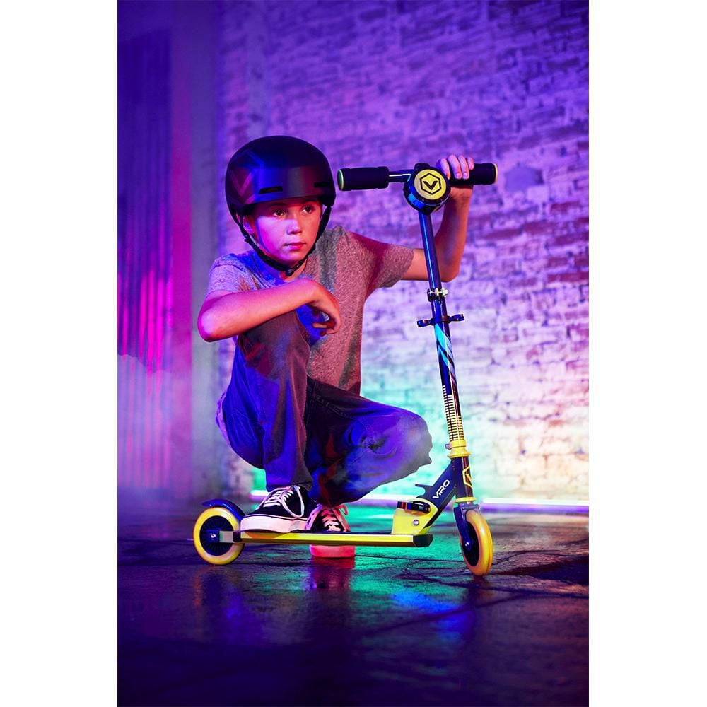 VIRO Rides – Trottinette acoustique VR 240 – jaune pour les enfants de 8 ans et +