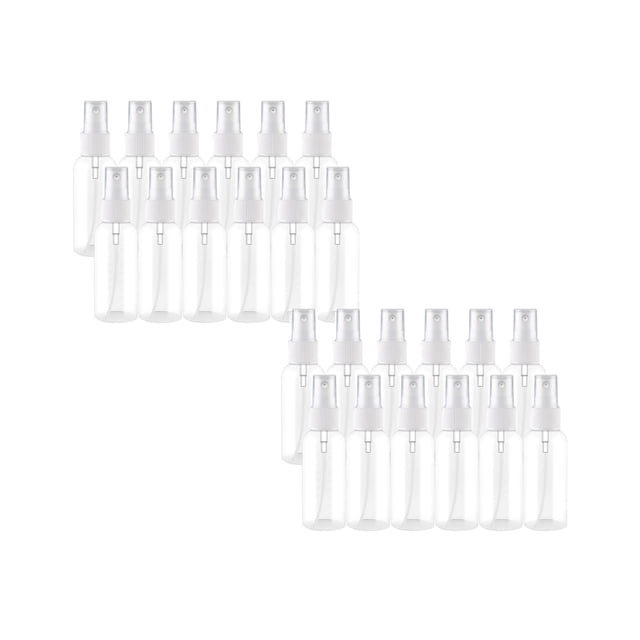 Oleegame 2PC 12PC Clear Plastic Spray Empty Bottle Small Spray Bottle with Plastic Sprayer White