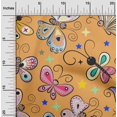 thumbnail image 2 of oneOone Velvet Dark Yellow Fabric Butterflies Craft Projects Decor Fabric Printed By The Yard 58 Inch Wide-TL, 2 of 5