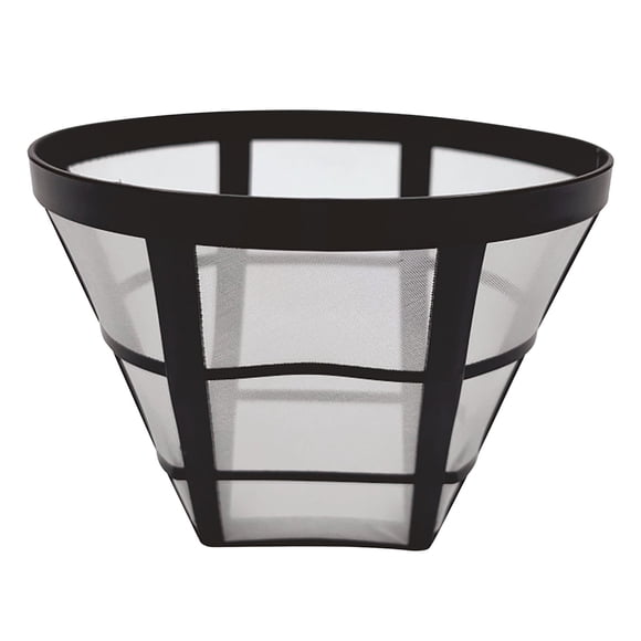 WHEANG Reusable Coffee Filter Stainless Mesh Black Rim Perfect For Drip Coffee Makers Size 112.52mm×90.67mm×55.42mm Brewing Accessory