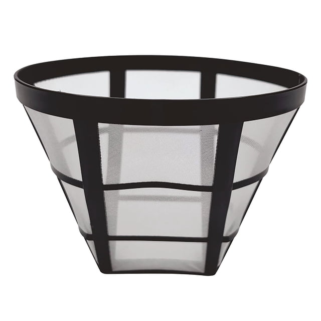 WHEANG Reusable Coffee Filter Stainless Mesh Black Rim Perfect For Drip Coffee Makers Size 112.52mm×90.67mm×55.42mm Brewing Accessory