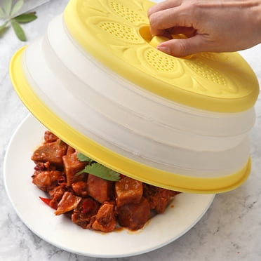 Vaidha Couvercle Anti-Éclaboussures pour Micro-Ondes Ventilé pour Garde-Éclaboussures de Nourriture Passoire Gadget de Cuisine pour Fruits Légumes Couvercle pour Micro-Ondes Compatible Lave-Vaisselle