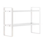 Mlkoz Office Supplies, Double-Tier Desktop Storage Shelf Student Desk Organizer Office Computer Desk Tiered Cabinet, Man Gifts