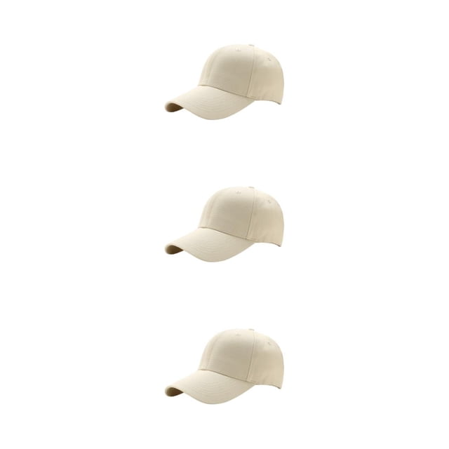 Youkk Breathable And Adjustable Sun Cap For Outdoor Activities Sporty Style Sport Cap beige 3Set