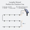 thumbnail image 5 of Brightech Ambience Pro Solar Powered LED Outdoor String Lights - 27 Ft Commercial Waterproof Patio Lights with Edison Bulbs - Durable String Lights for Outside Backyard Porch - 1W Soft White, 5 of 5