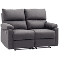 thumbnail image 1 of HOMCOM Causeuse Inclinable Canapé 2 Places Fauteuil Inclinable avec Repose-Pieds, 1 of 10
