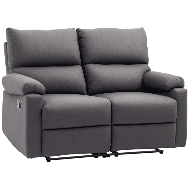HOMCOM Causeuse Inclinable Canapé 2 Places Fauteuil Inclinable avec Repose-Pieds