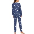 thumbnail image 4 of Teissuly Pyjama pour Femmes, Haut Décontracté à Manches Longues, Pantalon Ample Imprimé, Tenue d'Intérieur, Ensemble de Pyjama, 4 of 4
