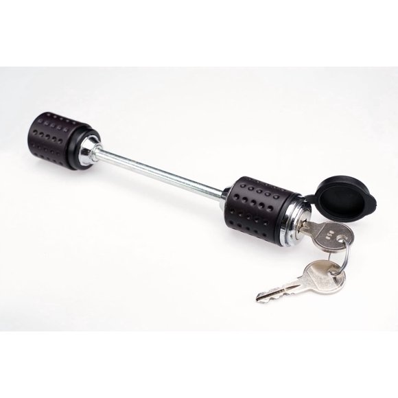 DeadBolt Trailer Coupler Lock RC5 Flush Lock Design; For 3-3/8 Inch Opening Surge Brake Style Couplers; Black; Nickel Chrome Finish
