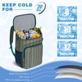 thumbnail image 2 of Nordic Style Boho Cooler Backpack - 20L Insulated Leakproof Bag, Bohemian Design for Beach, 2 of 6