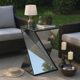 thumbnail image 2 of Homy Casa Decorative Mirrored Pedestal Table with Sculptural Geometric Form for Home Coffee Table, 2 of 6