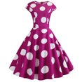 thumbnail image 2 of Ketyyh-chn99 Robe Femme Robe Maxi Manche à Volants Jupe Évasée à Étages Mini Robe Rose Vif,P, 2 of 2