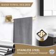 thumbnail image 3 of TURS Brushed Gold Bathroom Accessory Set 4-Pieces Bathroom Hardware Set Square Towel Bar Set Stainless Steel Towel Holder Set, 3 of 4
