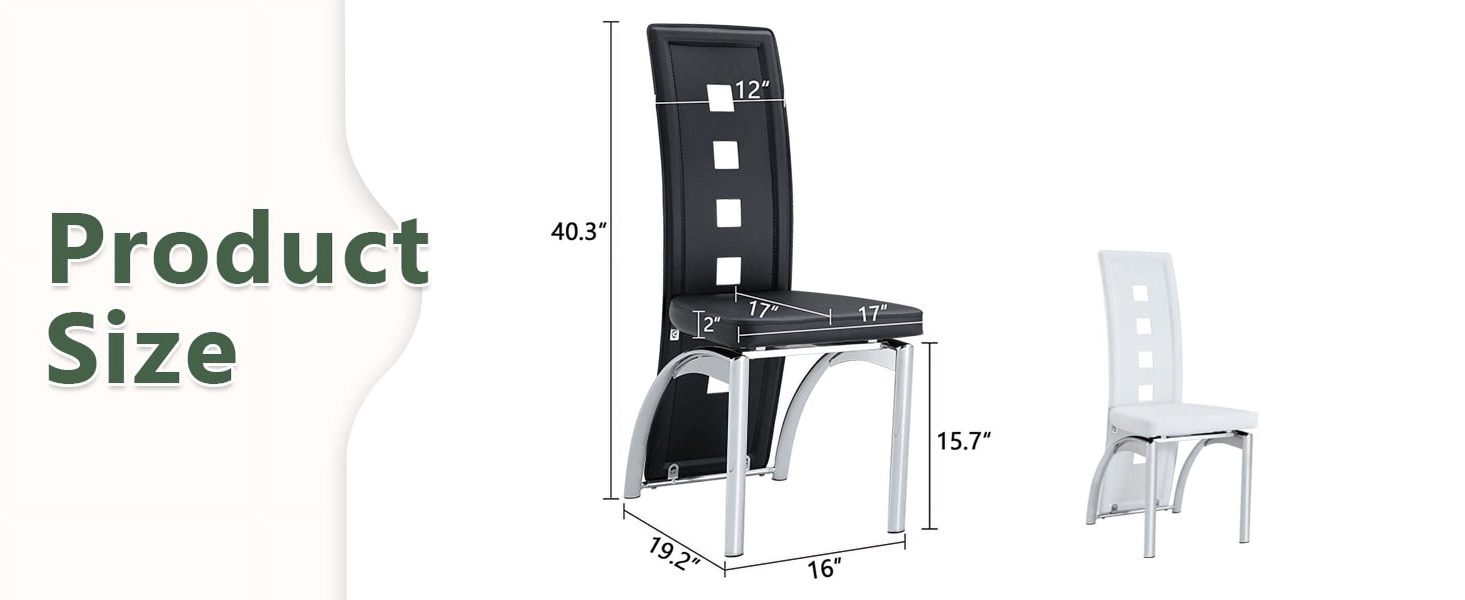 Noble House Modern Minimalist 2-Piece Dining Chair Set