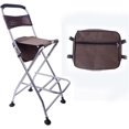 thumbnail image 1 of Chaise Pliante Tabourets de Bar à Hauteur Réglable, Chaise de Bar Pliante Tabourets de Bar Modernes pour le Déjeuner, Tabourets de Comptoir pour Jardin Pêche Extérieur(B), 1 of 7