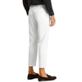 thumbnail image 3 of INSPIRE CHIC Men's Pants Solid Color Ankle Length Flat Front Trousers 28 White, 3 of 7