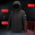 thumbnail image 4 of Penkiiy Heated Jackets for Women Men USB Intelligent Constant Temperature Heated Windproof Plus Size Men And Women Winter 4 Heated Jacket Coat L Black, 4 of 9