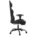 thumbnail image 2 of vidaXL Gaming Chair with Footrest Black Faux Leather, 2 of 5