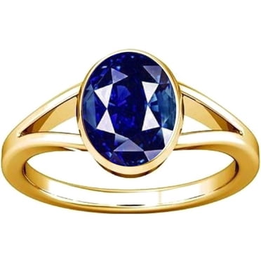 Divya Shakti 9.25-9.50 Carat Blue Sapphire Neelam Nilam Gemstone Panchdhatu Ring For Men & Women