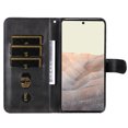 thumbnail image 3 of Case for Google Pixel 6 PRO 5G Zipper Pocket Wallet Leather Case Magnetic Closure Flip Cover - Black, 3 of 5