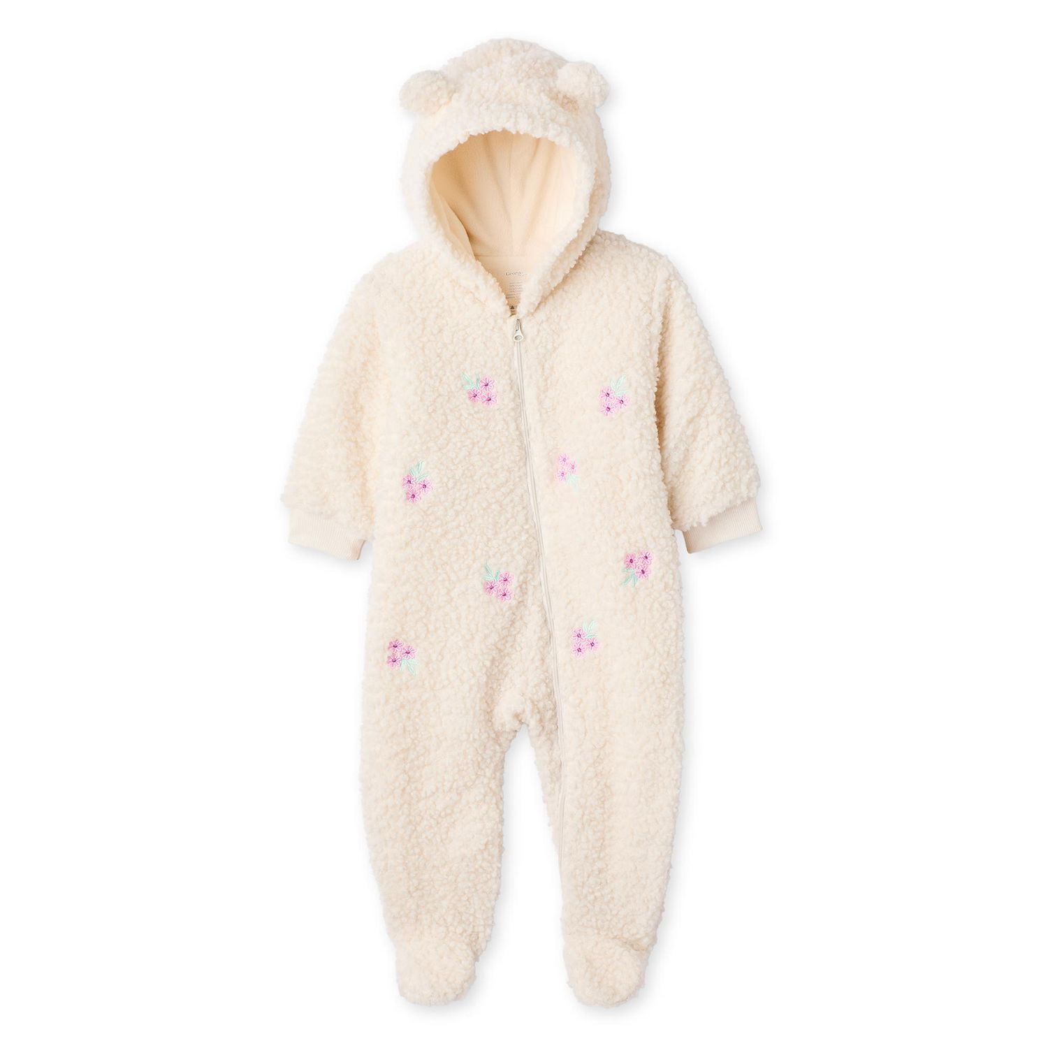 George Baby Girls' Teddy Fleece Sleeper