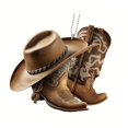 thumbnail image 4 of DYNWAVECA 3xCowboy Hat Hanging Ornament Christmas Tree Purse Car Rearview Mirror Pendant 3 Pcs, 4 of 10