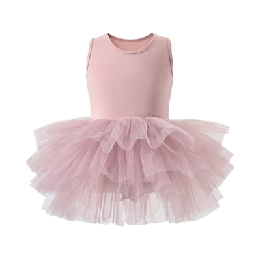 RXIRUCGD 2025 Vêtements d'Été pour Enfants Combinaison à Bretelles Sans Manches de Couleur Unie pour Filles Robe de Danse en Maille