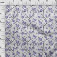 thumbnail image 3 of oneOone Polyester Spandex Medium Purple Fabric Floral Craft Projects Decor Fabric Printed By The Yard 56 Inch Wide, 3 of 4