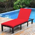 thumbnail image 4 of Costway 2PCS Outdoor Rattan Lounge Chair Chaise Recliner Adjustable Cushioned Patio Red, 4 of 10