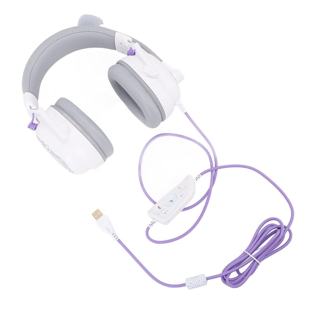 PC Gaming Headset,USB Headset with 7.1 Surround Sound,Computer Headphones with Noise Cancelling Microphone,Over Ear Wired Headphones for PC