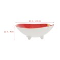 thumbnail image 3 of 1Pc Red Ceramic Dessert Plate for Children and Home Breakfast, 3 of 8