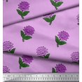 thumbnail image 2 of Soimoi Polyester Crepe Fabric Leaves & Floral Block Decor Fabric Printed Yard 52 Inch Wide, 2 of 3