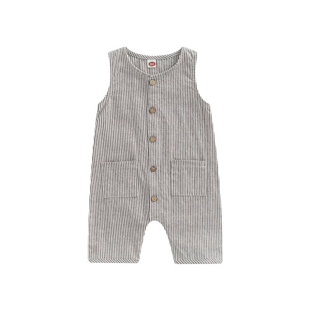 Faithtur Combinaison pour Bébé Garçon Fille, Col Rond Sans Manches Boutonnée une Pièce pour Tout-Petit de 0-3 Ans