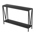 thumbnail image 3 of EastVita 43 Inch 2-Tier Narrow Console Table,Stylish Sofa Side Table with V Design,Premium Space Saving Furniture for Entryway,Hallway and Living Room,Black, 3 of 8