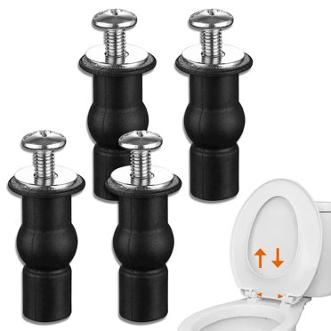 4pcs toilet lid hinge bolts - black