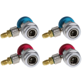 thumbnail image 1 of 4 Pcs Adaptateur de Coupleur Rapide pour Voiture Auto Freon R134A, Réfrigérant de Climatisation, Jauge de Collecteur A/C Réglable, 1 of 5