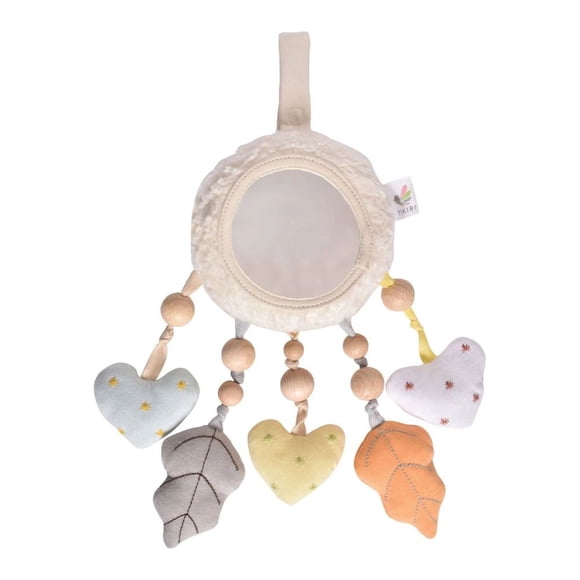 Tikiri Organic Cotton Mobile with Fabric Hearts - Bahbah the Lamb
